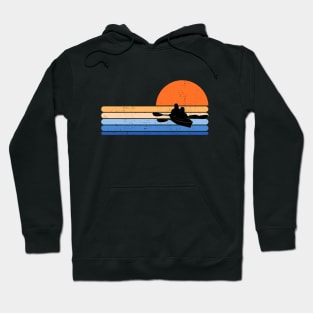 Funny Retro Kayaking Gets Me Wet Kayaker Paddling Boating Hoodie